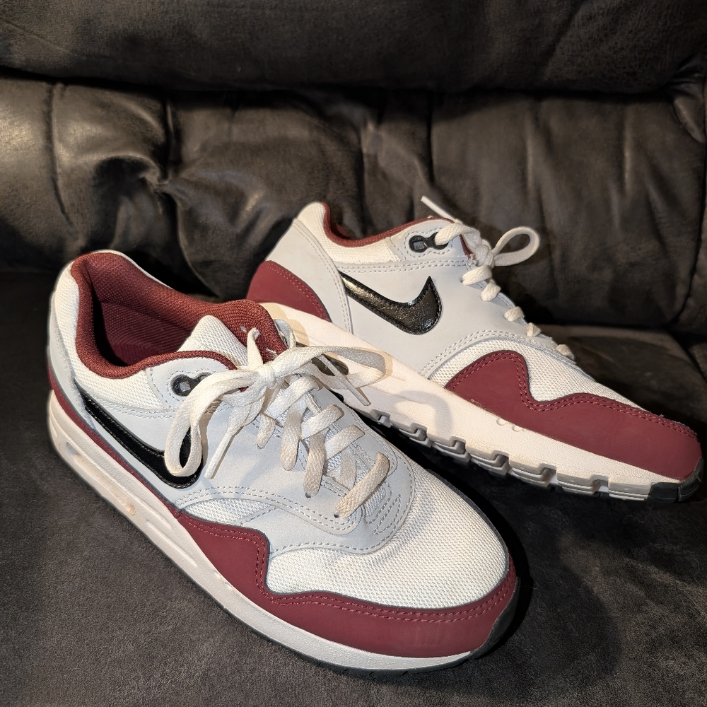 Youth Boys Air Max 1 - Burgundy - size 6